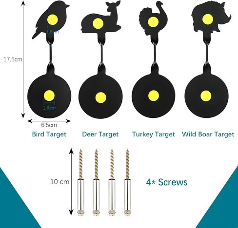 4-Pack Spinner Shooting Targets Auto Reset Steel Resetting Gun Target Heavy Metal Steel Spinning Target for Shooting in Kuwait