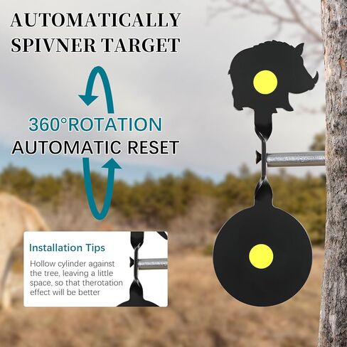 4-Pack Spinner Shooting Targets Auto Reset Steel Resetting Gun Target Heavy Metal Steel Spinning Target for Shooting in Kuwait