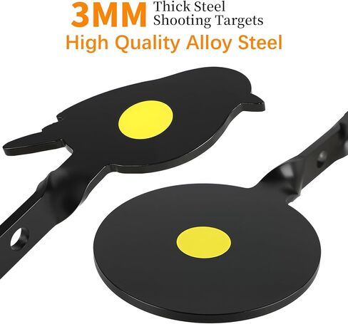 4-Pack Spinner Shooting Targets Auto Reset Steel Resetting Gun Target Heavy Metal Steel Spinning Target for Shooting in Kuwait