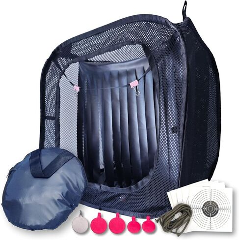 خيمة هدف Airsoft محمولة - سوداء - غير مميتة مع مصيدة BB - قم بإعادة تدوير الذخيرة الداخلية والخارجية in Kuwait