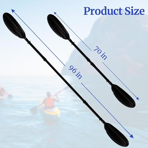 مجذاف كاياك للقوارب، مجداف كاياك قابل للتعديل من سبيكة عمود التجديف والقوارب والتجديف مع مقود مجداف للبالغين والرجال والنساء والصيد في الهواء الطلق والسفر على نهر البحيرة in Kuwait
