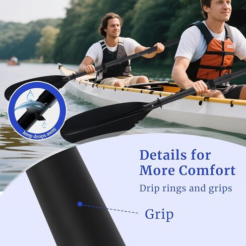 مجذاف كاياك للقوارب، مجداف كاياك قابل للتعديل من سبيكة عمود التجديف والقوارب والتجديف مع مقود مجداف للبالغين والرجال والنساء والصيد في الهواء الطلق والسفر على نهر البحيرة in Kuwait