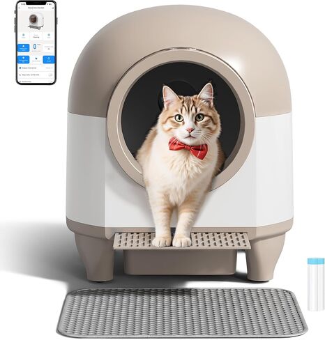 WARCAT Self-Cleaning Litter Box – 90L, APP, Sensors, Gray in Kuwait