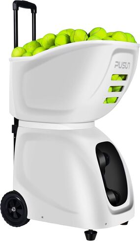 PUSUN｜PT-MAX C Flagship Tennis Ball Machine:App Control,12 Drills, Internal Oscillation,87 MPH,6-Level Spin,28-Spot,6-8H Battery, 39.6 lbs Portable, for Tennis/Padel,Training, Practice,Beginners,Pros in Kuwait