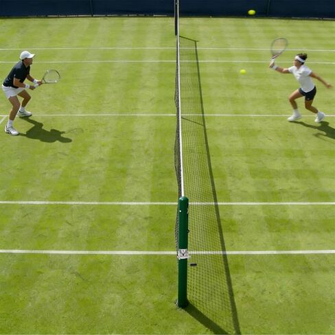 Tennis Posts Cylindrical Double-Sided Tennis Stringing Reel Suitable for Grass/Hard Courts Permanent Steel Tennis Net Posts with Green Rust-Proof Coating Tennis Court net Posts (3" Round) in Kuwait