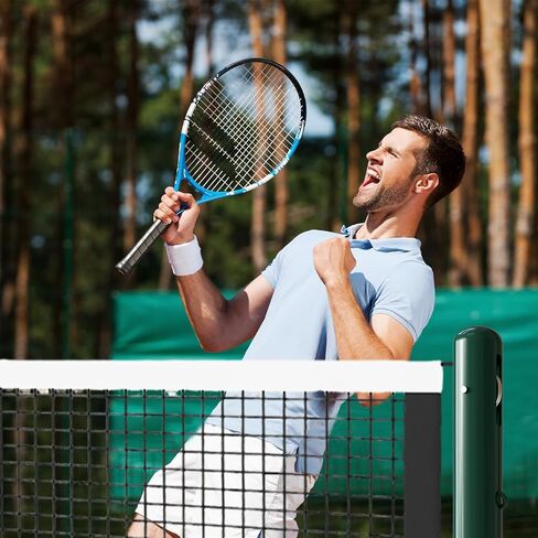 Tennis Posts Cylindrical Double-Sided Tennis Stringing Reel Suitable for Grass/Hard Courts Permanent Steel Tennis Net Posts with Green Rust-Proof Coating Tennis Court net Posts (3" Round) in Kuwait