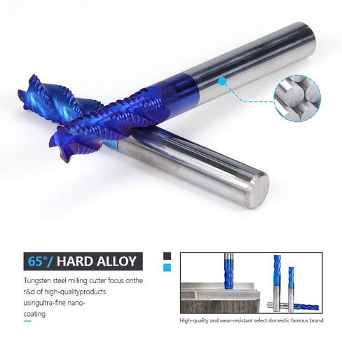 1pcs 4 Flute Roughing End Mill Carbide Milling Cutter 4mm-12mm Spiral CNC Router Bit Metal Tool in Saudi Arabia