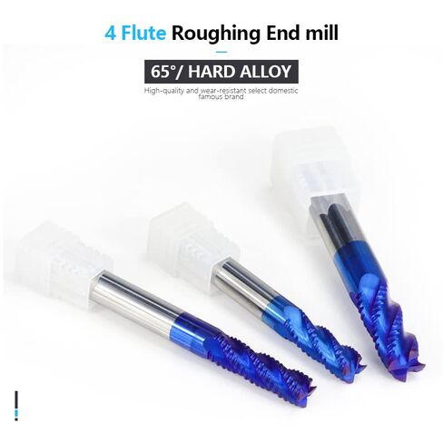 1pcs 4 Flute Roughing End Mill Carbide Milling Cutter 4mm-12mm Spiral CNC Router Bit Metal Tool in Saudi Arabia