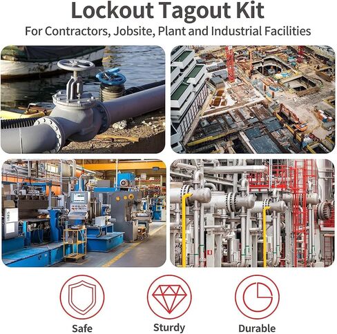 مجموعة علامات القفل، قفل أمان مجموعة لوتو + مشبك لوتو + قابس كهربائي/صمام كروي/أجهزة صمام البوابة + قاطع الدائرة + علامات لوتو، لوتو الكهربائية للكهرباء/الصناعية/الميكانيكية in Kuwait