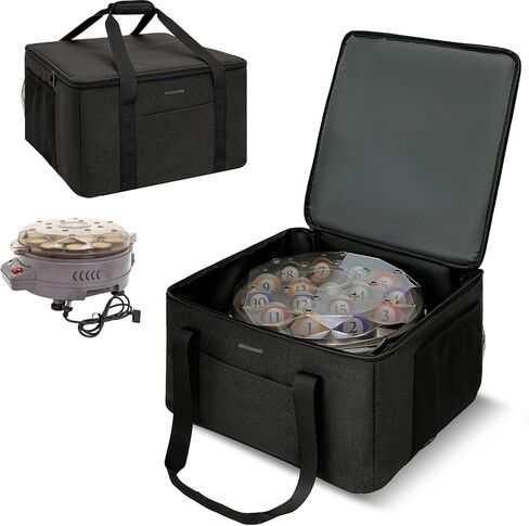 Pool Ball Cleaner Storage Bag, Carrying Case for Most Pool Ball Cleaner Machines, Thick Foam-Padded Protective Organizer with Pockets for Billiard Accessories, Black (Bag Only) in Saudi Arabia
