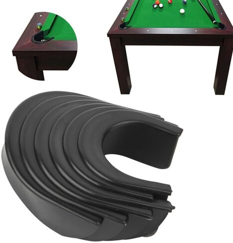 6 Pcs Pool Table Pocket Liners Set - Rubber Billiard Table Hole Pocket Liner Corners and Side Liners for Billiard Table Replacement in Saudi Arabia