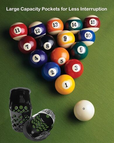 6 Pack Pool Table Pockets, Large Capacity Replacement Pockets for Billiard Tables, Heavy Duty Plastic Web Pocket (Set of 6) in Kuwait