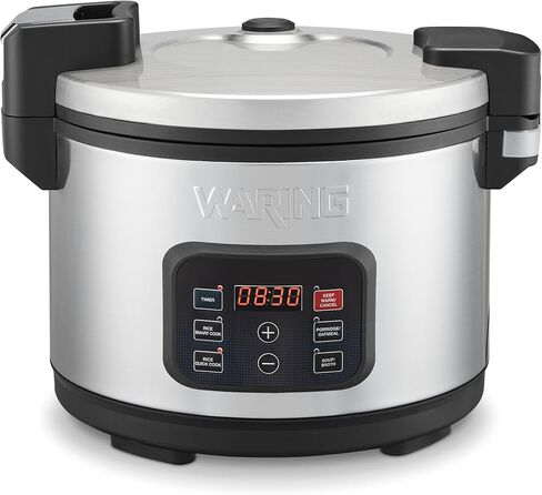 Waring Commercial 60 Cup (30 Cup Uncooked) Rice Cooker with Countdown Timer, Includes Paddle, Rice Cup, and Silicone Anti-Scratch Pad. Multifunction for Porridge, Oatmeal, Soup or Broth, WRC60 in Saudi Arabia