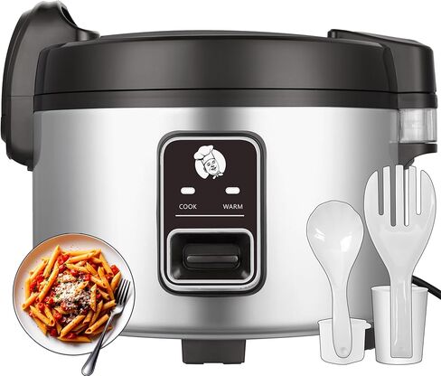 جهاز طبخ الأرز الكبير التجاري سعة 15 لترًا (84 كوبًا مطبوخًا)، جهاز طبخ الأرز الكهربائي 6 في 1 وجهاز تسخين الطعام، جهاز طبخ ذكي متعدد الوظائف، مؤقت تأخير 24 ساعة، شاشة LED، الحفاظ على الدفء التلقائي، وعاء داخلي غير لاصق in Kuwait