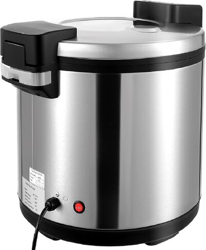 جهاز تسخين الأرز التجاري، سخان طعام كهربائي عالي التحمل سعة 100 كوب مع ملعقة أرز وغطاء مفصلي، درجة حرارة قابلة للتعديل، مع وظيفة دافئة للمطاعم، وتقديم الطعام، والحفلات، وعاء داخلي غير لاصق in Kuwait