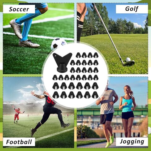 37 Pcs Soccer Cleats Replacement Studs Plastic Football Cleat Spikes with Wrench Rugby Soccer Shoe Studs Lightweight Traction for Firm Ground Training, M5 Thread Boots, 13mm and 16mm in Saudi Arabia