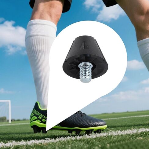 12pcs Football Boot Studs, 0.51in & 0.63in Plastic Soccer Cleats Replacement Spikes with Nail Remover Rugby Soccer Screw-in Spikes for Firm Surfaces Outdoor Athletic Training in Saudi Arabia