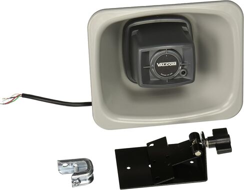 Valcom V-1080-GY One Way 3-watt Amplified FlexHorn with Mounting Bracket, Gray in Saudi Arabia