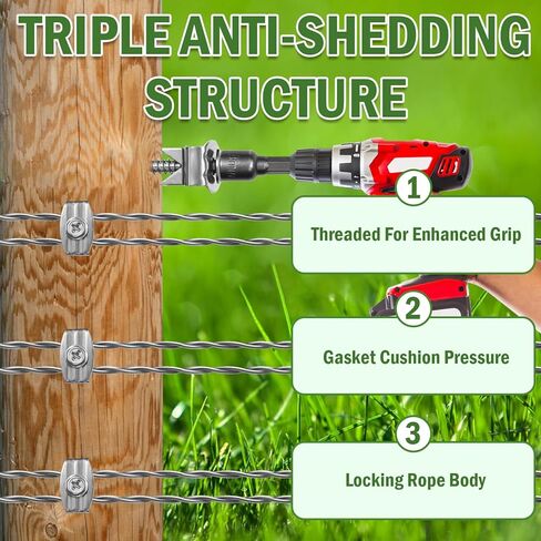 304 دبابيس سياج من الفولاذ المقاوم للصدأ، ومشابك سياج سلكية وأظافر سياج 100 حزمة، مثبتات سياج سلكية مقاومة للصدأ للمزرعة والحديقة والاستخدام الخارجي in Kuwait