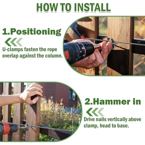 304 دبابيس سياج من الفولاذ المقاوم للصدأ، ومشابك سياج سلكية وأظافر سياج 100 حزمة، مثبتات سياج سلكية مقاومة للصدأ للمزرعة والحديقة والاستخدام الخارجي in Kuwait