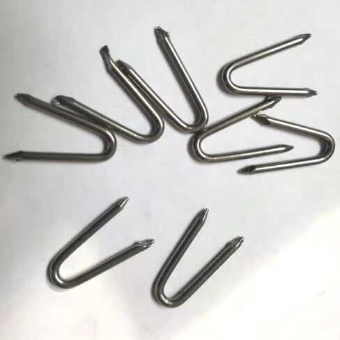 210 pcs Steel Wire Fencing Staples, U Fence Staples, 0.98" inch Galvanized Steel Fence Staple Nails, Heavy Duty U-Shaped Fasteners Nails for Wood and Barbed Wire Fencing in Saudi Arabia