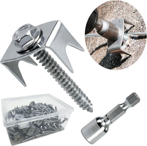 100 Pcs Fence Staples for Wire Fencing, 1.6 Inch Galvanized Steel Fasteners with Hex Socket, Reusable Wire Fence Clips for Chicken Wire, Cattle Panels, and Garden Mesh (100 Pack) in Saudi Arabia