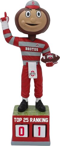 Brutus Buckeye Ohio State Buckeyes Football Top 25 Ranking Tracker Bobblehead College in Saudi Arabia