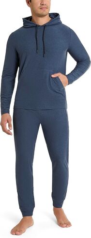 Jockey Men's Melange Jersey Pullover Hoodie and Jogger Set in Saudi Arabia