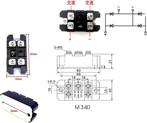 1 قطعة MDQ100A1600V جسر أحادي الطور MDQ100-16 MDQ100A 600V 800V 1000V 1200V 1400V 1600V 1800V AC-DC وحدة جسر أحادية الطور (MDQ100A 1200V) in Kuwait