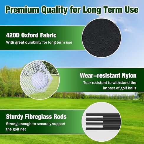 MoKo Golf Net with Practice Mat, 10 x 7 ft Golf Hitting Net for Outdoor Indoor Backyard Driving Chipping Swing Training, All-in-One Multi-Target Training Aid Practice Nets with Tri-Turf Mat in Saudi Arabia