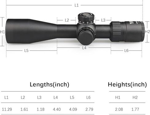 YSS 4-16x44 FFP Rifle Scope for Hunting & Long Range Shooting, First Focal Plane Illuminated MIL-DOT Reticle, 30mm Tube, Side Parallax, Tactical Locking Turrets, Waterproof Fogproof Shockproof in Kuwait