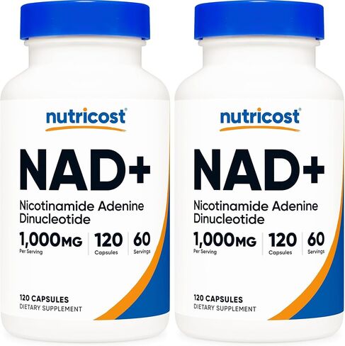Nutricost NAD+ Supplement (1,000mg) 60 Capsules - Nicotinamide Adenine Dinucleotide, Vegan, GMO-Free, Gluten-Free, 30 Servings in Saudi Arabia