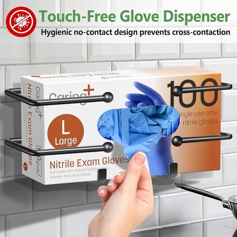 Kevenal Glove Dispenser, Lab Supply Dispensers Industrial Heavy-Duty 5mm Thick Wall-Mounted Box for Nitrile/Latex/Vinyl Gloves - Commercial Grade for Auto Shops, Food Service, Home Organizer in Kuwait