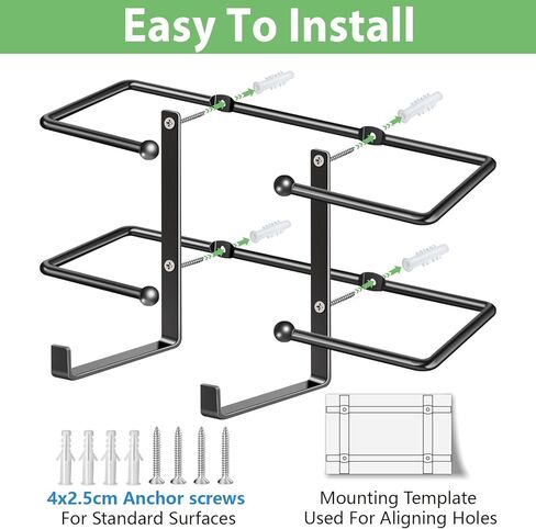 Kevenal Glove Dispenser, Lab Supply Dispensers Industrial Heavy-Duty 5mm Thick Wall-Mounted Box for Nitrile/Latex/Vinyl Gloves - Commercial Grade for Auto Shops, Food Service, Home Organizer in Kuwait