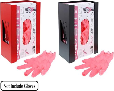 EMENTOL 2PCS Magnetic Glove/Tissue Dispenser Holder Set, Red and Black Glove Dispenser Wall Mount, Mount Onto Tool Box or in Workshops in Saudi Arabia