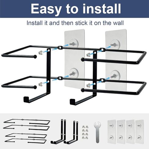 Metal Glove Holder for Wall Mount(2 Pack),Glove Box Holder Wall Mount for Laboratory,Healthcare, Hospital, Restaurants,Black Medical Glove Holder with Mounting Accessories Included in Kuwait