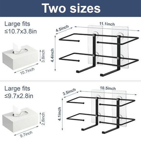 Metal Glove Holder for Wall Mount(2 Pack),Glove Box Holder Wall Mount for Laboratory,Healthcare, Hospital, Restaurants,Black Medical Glove Holder with Mounting Accessories Included in Kuwait