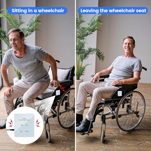 Chair Alarm for Elderly & Dementia Patients, Briidea Wheelchair Alarm with Sound & Light Alerts, Fall Prevention, Easy to Clean, Enhanced Safety Protection in Saudi Arabia