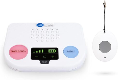 ADT Medical Alert Plus - in-Home Medical Alert System for Seniors - Cellular 4G Coverage, 600ft Pendant Range, Home Temperature Monitoring, 24/7 U.S. Based Monitoring (Fall Detection Pendant) in Saudi Arabia