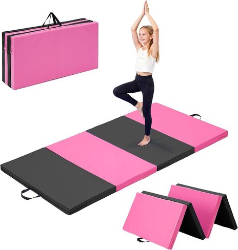Outdoor Basic 6'x3'x2" Gymnastics Tumbling Mats Folding Panel Thick Gym Exercise Mat for Home in Kuwait