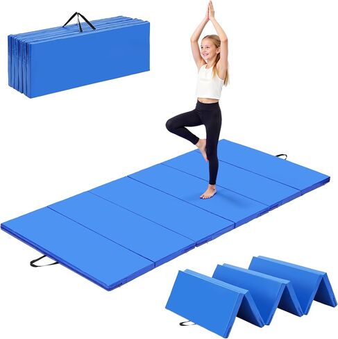 Outdoor Basic 6'x3'x2" Gymnastics Tumbling Mats Folding Panel Thick Gym Exercise Mat for Home in Saudi Arabia
