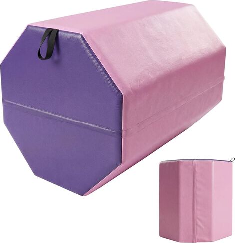 سجادة الجمباز المثمنة، 19 بوصة × 19 بوصة × 23 بوصة، سجادة تمرين منزلية على شكل مهارة، مع رغوة عالية الكثافة وغطاء مقاوم للماء، سجادة تدحرج على شكل مهارة، مدرب خلفي للجمباز والتشجيع والفنون القتالية in Kuwait