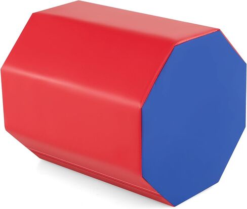 Goplus 24.5" x 26" Octagon Gymnastics Mat, Skill Shape Tumbling Mat w/Waterproof Zippered Cover & Thick Filling, Somersault Backbend Trainer for Cheerleading & Martial Arts in Saudi Arabia