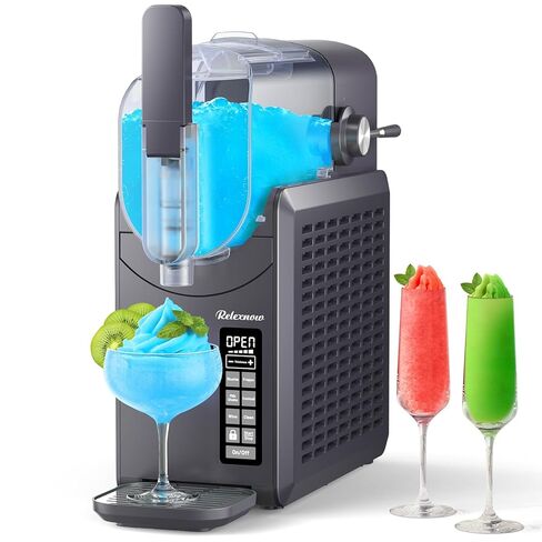 ماكينة سلوشي للمنزل - 6 برامج معدة مسبقًا، فرابيه تقديم ناعم، ميلك شيك، مارجريتا ومشروبات مجمدة، لا حاجة للثلج، تنظيف تلقائي، شاشة LED، تشغيل هادئ، سعة 88 أونصة in Kuwait