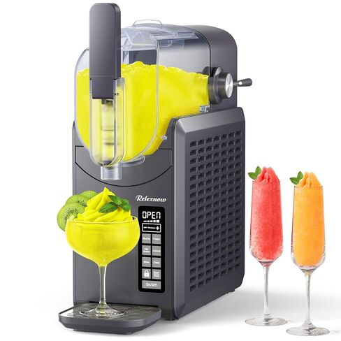 ماكينة سلوشي للمنزل - 6 برامج معدة مسبقًا، فرابيه تقديم ناعم، ميلك شيك، مارجريتا ومشروبات مجمدة، لا حاجة للثلج، تنظيف تلقائي، شاشة LED، تشغيل هادئ، سعة 88 أونصة in Kuwait