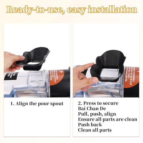 Anti-Splash Flow Hood for Ninja Slushie Machine FS301 FS300, Plastic Anti-Splash Flow Hood Liquid Guide Cover Ice Maker Accessories Easy Installation & Dishwasher Safe (Black) in Saudi Arabia