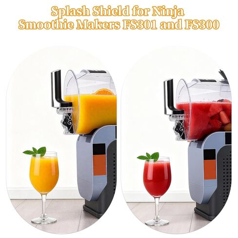 Anti-Splash Flow Hood for Ninja Slushie Machine FS301 FS300, Plastic Anti-Splash Flow Hood Liquid Guide Cover Ice Maker Accessories Easy Installation & Dishwasher Safe (Black) in Saudi Arabia