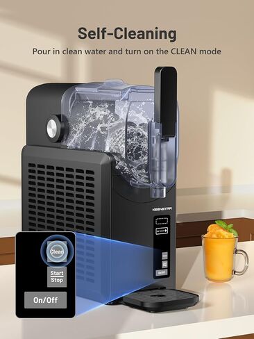 Slushie Machine, Slushy Machine for Home with 5 Preset Programs, No Ice Needed, Frozen Drink Maker with Self-Cleaning for Frozen Margaritas, Frappés, Milkshake & More Black in Kuwait