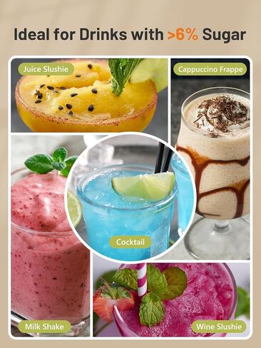 Slushie Machine, Slushy Machine for Home with 5 Preset Programs, No Ice Needed, Frozen Drink Maker with Self-Cleaning for Frozen Margaritas, Frappés, Milkshake & More Black in Kuwait