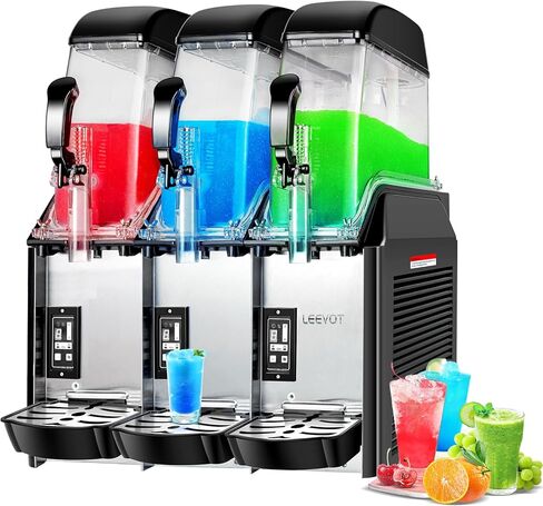 ماكينة سلاشي تجارية، 4 × 3.2 جالون (231 كوب) ماكينة صنع المشروبات المجمدة مارجريتا رباعية الخزان، 1500 وات 110 فولت ماكينة سلاشي التجارية لمطعم مقهى بار الحفلات والمناسبات الكبيرة in Kuwait